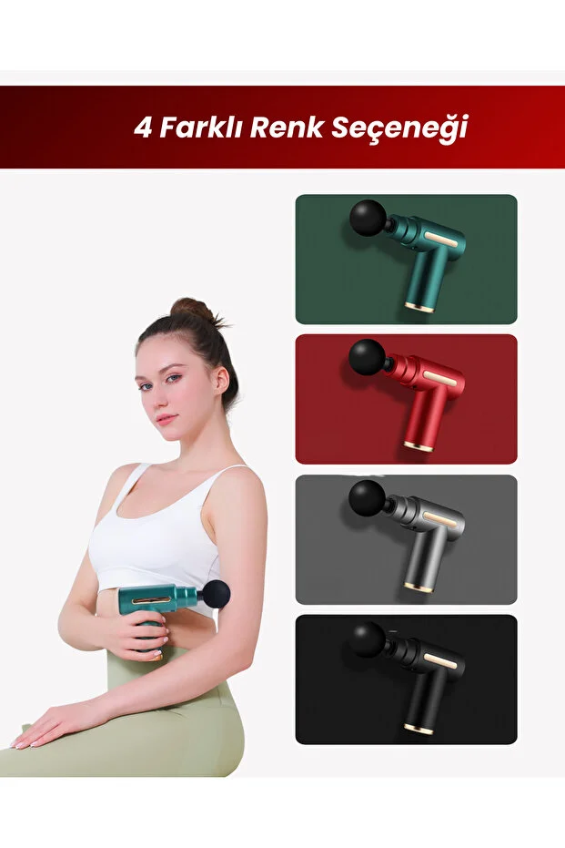 Darbeli Titreşimli Şarjlı Sporcu Masaj Tabancası Masaj Aleti Kas Rahatlatıcı